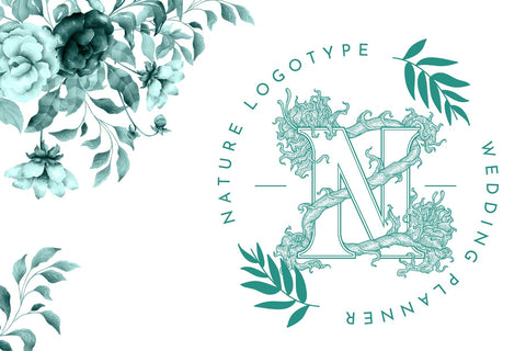 Vintage Floral Monogram Font Mozzatype 