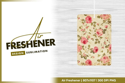 Vintage Floral Pattern with Pink Roses Green Leaves and Cream Background Sublimation Regulrcrative 