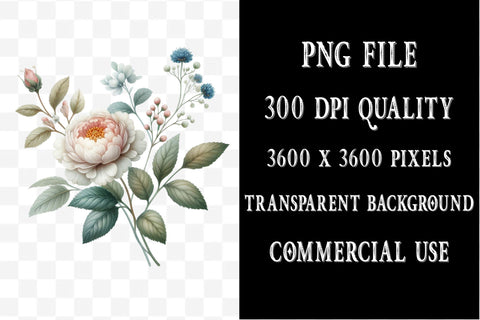 Vintage Flower Clipar Sublimation SVGista 