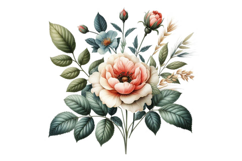 Vintage Flower Clipar Sublimation SVGista 