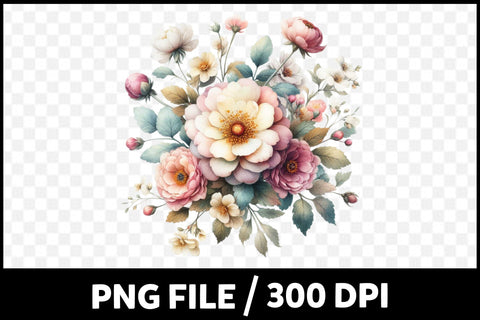 Vintage Flower Clipar Sublimation SVGista 