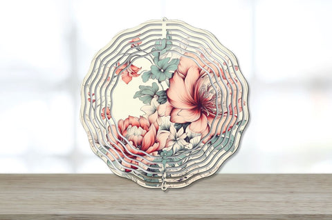 Vintage Flower Wind Spinner Sublimation Designs Bundle Sublimation Regulrcrative 