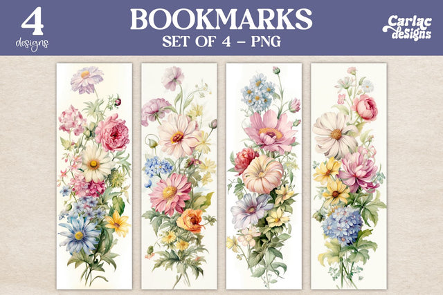 Vintage Flowers Bookmarks Sublimation Carla C Designs 