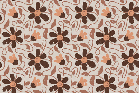 Vintage Flowers Seamless Pattern Digital Pattern Rin Green 