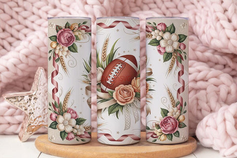 Vintage Football Tumbler Wrap Sublimation DesignSVG 