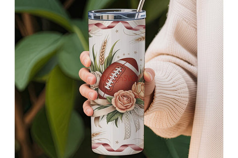 Vintage Football Tumbler Wrap Sublimation DesignSVG 
