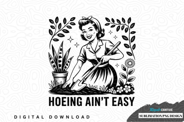 Vintage gardening woman sublimation png design Sublimation Regulrcrative 