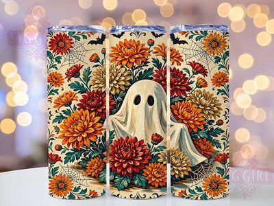 Vintage Ghost Halloween 20oz Tumbler, Vintage Ghost, Halloween Design, 20oz Wrap, Retro Style, Spooky Art, Sublimation Tumbler, Classic Halloween Sublimation SvggirlplusArt 