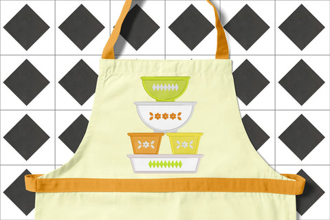 Vintage Glass Bakeware Stack Applique Embroidery Embroidery/Applique DESIGNS Risa Rocks It 