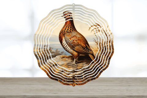 Vintage Grouse Wind Spinner Sublimation Regulrcrative 