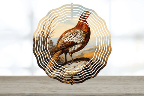 Vintage Grouse Wind Spinner Sublimation Regulrcrative 