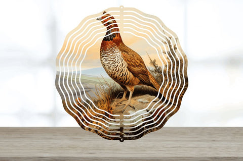 Vintage Grouse Wind Spinner Sublimation Regulrcrative 