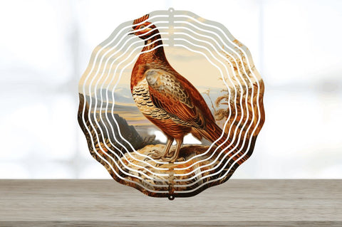 Vintage Grouse Wind Spinner Sublimation Regulrcrative 
