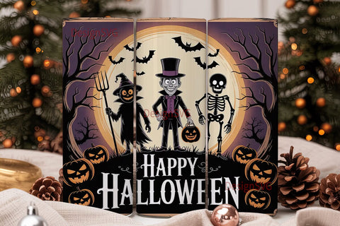 Vintage Halloween 20oz Tumbler Wrap Sublimation DesignSVG 