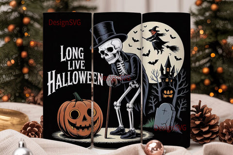 Vintage Halloween 20oz Tumbler Wrap Sublimation DesignSVG 