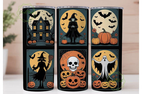 Vintage Halloween 20oz Tumbler Wrap Sublimation PixelChick 