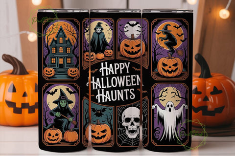 Vintage Halloween 20oz Tumbler Wrap Sublimation PixelChick 