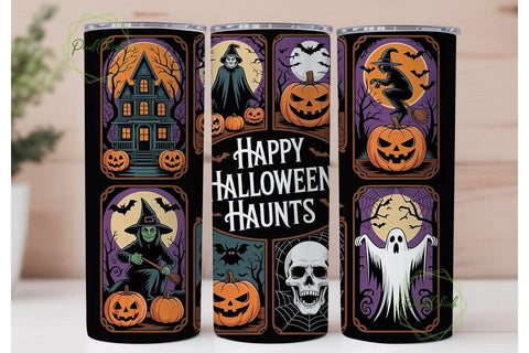 Vintage Halloween 20oz Tumbler Wrap Sublimation PixelChick 