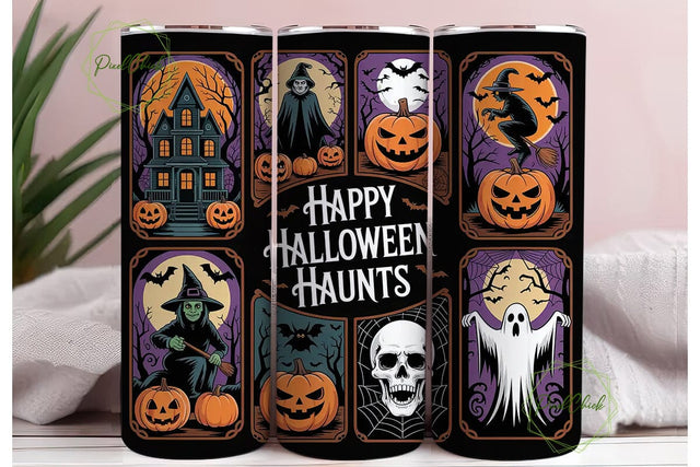 Vintage Halloween 20oz Tumbler Wrap Sublimation PixelChick 