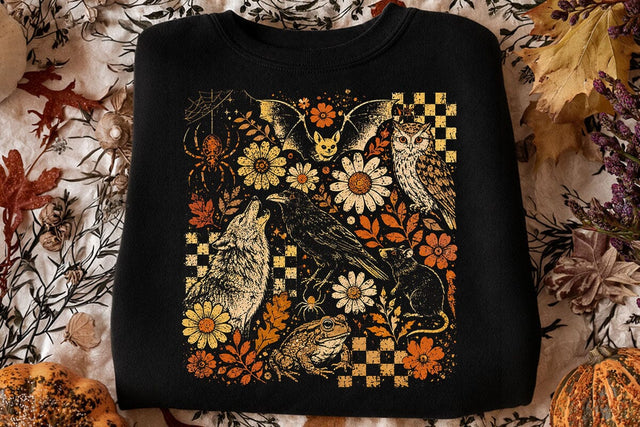 Vintage Halloween Animal PNG Design SVG DesignDestine 