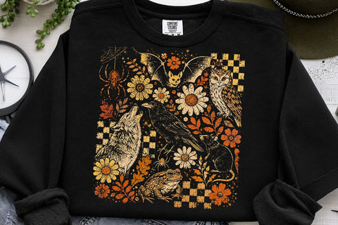 Vintage Halloween Animal PNG Design SVG DesignDestine 