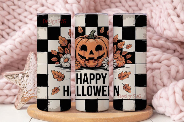 Vintage Halloween Floral 20oz Tumbler Sublimation DesignSVG 