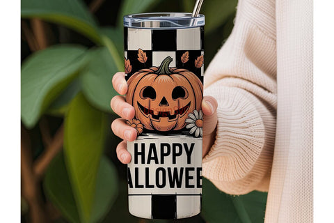Vintage Halloween Floral 20oz Tumbler Sublimation DesignSVG 