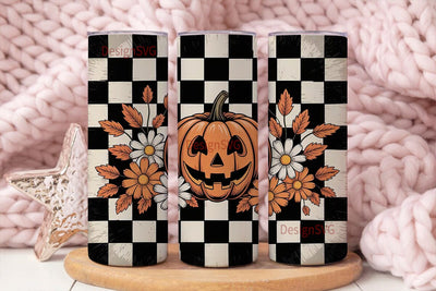 Vintage Halloween Floral 20oz Tumbler Sublimation DesignSVG 
