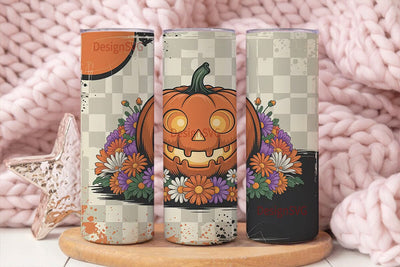 Vintage Halloween Floral 20oz Tumbler Sublimation DesignSVG 