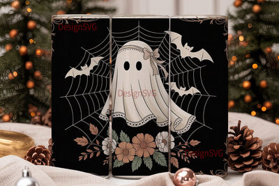 Vintage Halloween Ghost 20oz Tumbler Sublimation DesignSVG 
