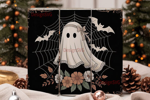 Vintage Halloween Ghost 20oz Tumbler Sublimation DesignSVG 
