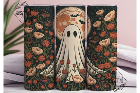Vintage Halloween Ghost 20oz Tumbler Sublimation sassyprint 