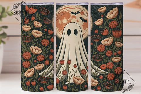 Vintage Halloween Ghost 20oz Tumbler Sublimation sassyprint 