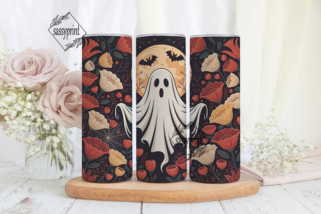 Vintage Halloween Ghost 20oz Tumbler Sublimation sassyprint 