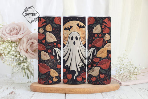 Vintage Halloween Ghost 20oz Tumbler Sublimation sassyprint 