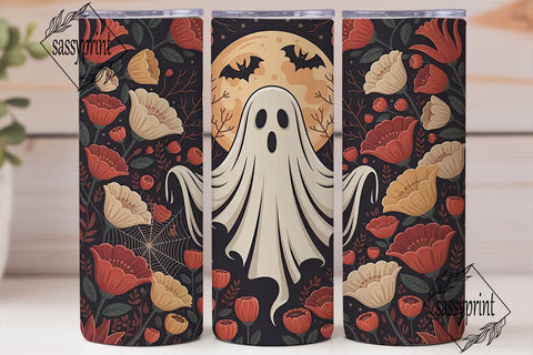 Vintage Halloween Ghost 20oz Tumbler Sublimation sassyprint 