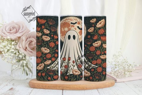 Vintage Halloween Ghost 20oz Tumbler Sublimation sassyprint 