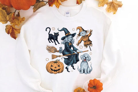 Vintage Halloween Graphic Sublimation, Halloween Graphics T-shirt SVG FiveStarCrafting 