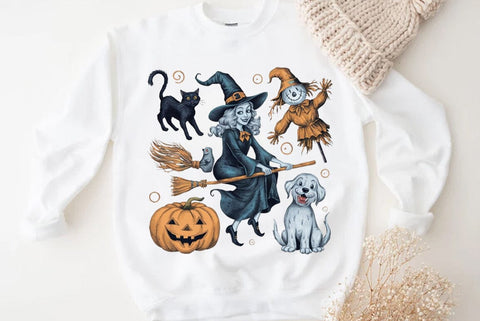 Vintage Halloween Graphic Sublimation, Halloween Graphics T-shirt SVG FiveStarCrafting 