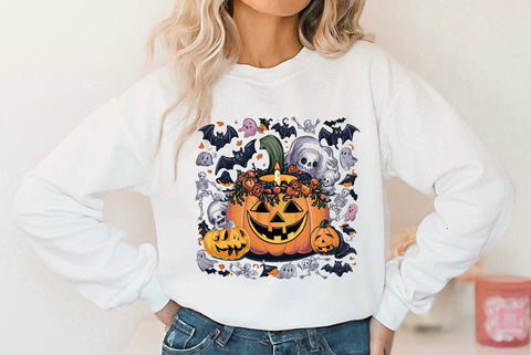 Vintage Halloween Graphic Sublimation, Halloween T-shirt SVG FiveStarCrafting 