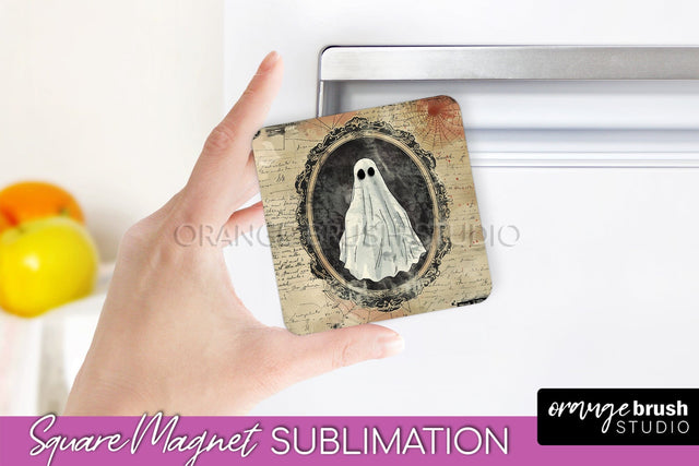 Vintage Halloween Magnet Sublimation Spooky Halloween Magnet Sublimation OrangeBrushStudio 
