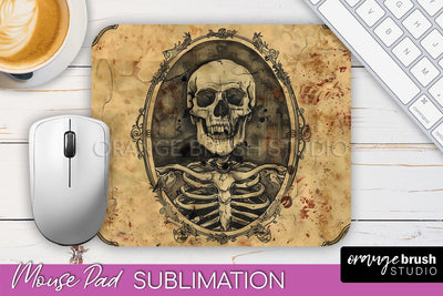 Vintage Halloween Mouse Pad Sublimation - Spooky Halloween Sublimation OrangeBrushStudio 