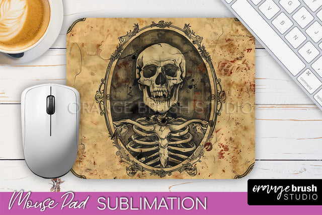 Vintage Halloween Mouse Pad Sublimation - Spooky Halloween Sublimation OrangeBrushStudio 