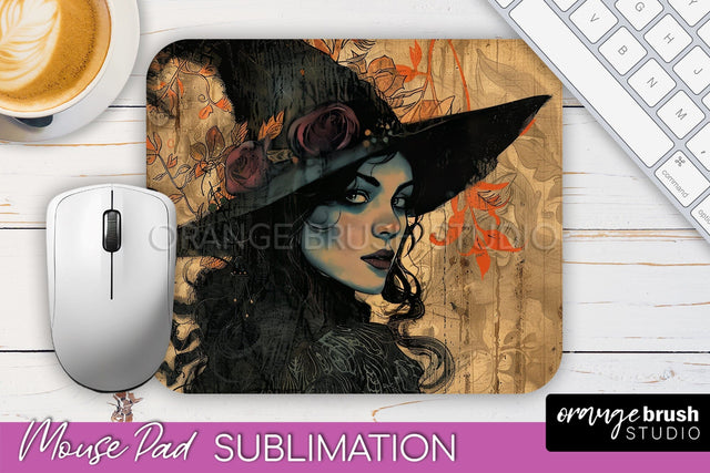 Vintage Halloween Mouse Pad Sublimation - Spooky Halloween Sublimation OrangeBrushStudio 