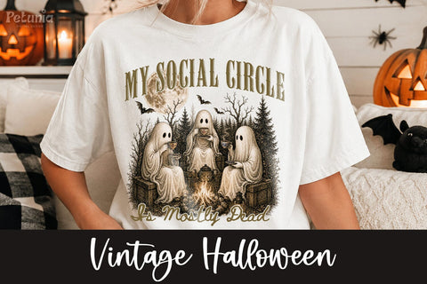 Vintage Halloween PNG | Retro Spooky Season Sublimation PNG Sublimation Petunia Digital Design 