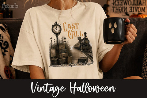 Vintage Halloween PNG | Retro Spooky Season Sublimation PNG Sublimation Petunia Digital Design 