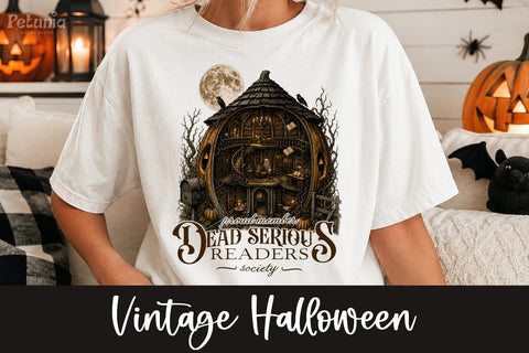 Vintage Halloween PNG | Retro Spooky Season Sublimation PNG Sublimation Petunia Digital Design 