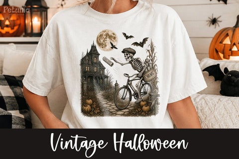 Vintage Halloween PNG | Retro Spooky Season Sublimation PNG Sublimation Petunia Digital Design 