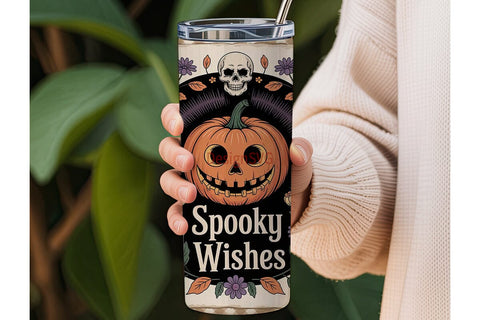 Vintage Halloween Pumpkin 20oz Tumbler Sublimation DesignSVG 