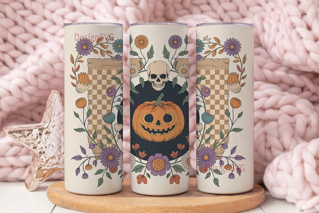 Vintage Halloween Pumpkin 20oz Tumbler Sublimation DesignSVG 